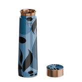 Pure Copper Elegant 1000 ml Premium Coated Water Bottles (Blue Black, 1000 Ml)
